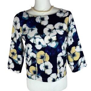 Wear & Flair Floral Print Blouse NWOT